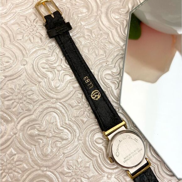 Vintage Oscar de la Renta Dainty Two-Tone Dress Watch with Flexible Lugs - Picture 15 of 16